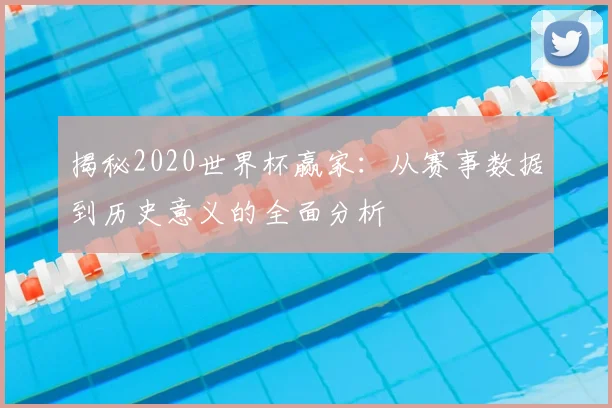 揭秘2020世界杯赢家:从赛事数据到历史意义的全面分析